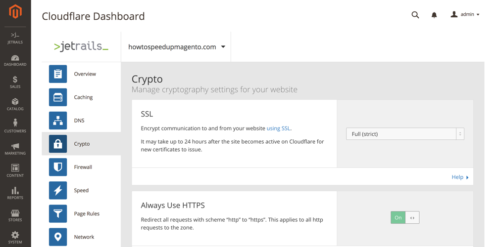 cloudflare dashboard